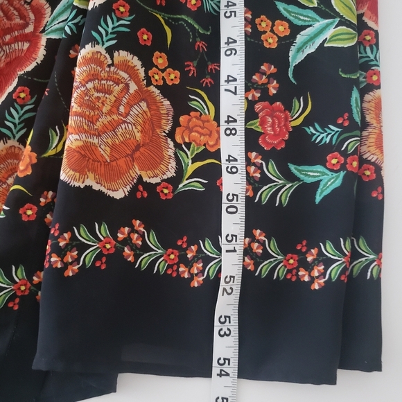 ZARA FLORAL PRINT KIMONO CAFTAN DRESS size M - Picture 10 of 13